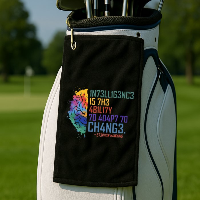 Intelligence Is The Ability To Adapt To Change Golf Towel