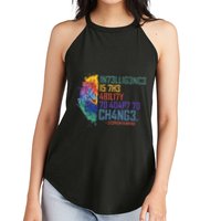 Intelligence Is The Ability To Adapt To Change Women's Perfect Tri Rocker Tank