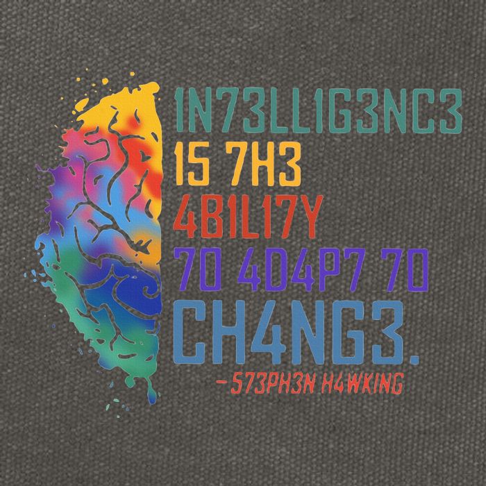 Intelligence Is The Ability To Adapt To Change Cotton Canvas Backpack