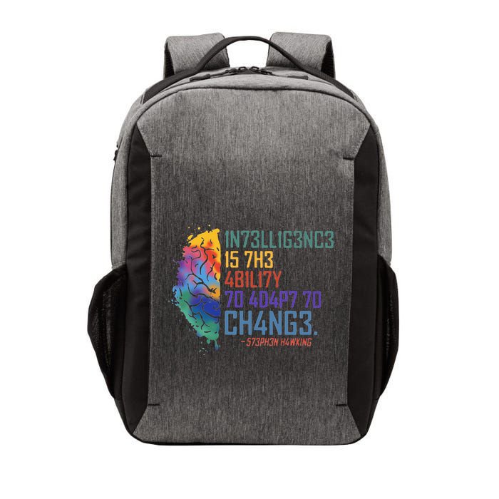 Intelligence Is The Ability To Adapt To Change Vector Backpack