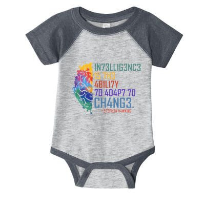 Intelligence Is The Ability To Adapt To Change Infant Baby Jersey Bodysuit