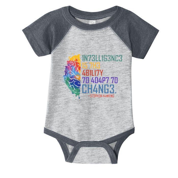 Intelligence Is The Ability To Adapt To Change Infant Baby Jersey Bodysuit
