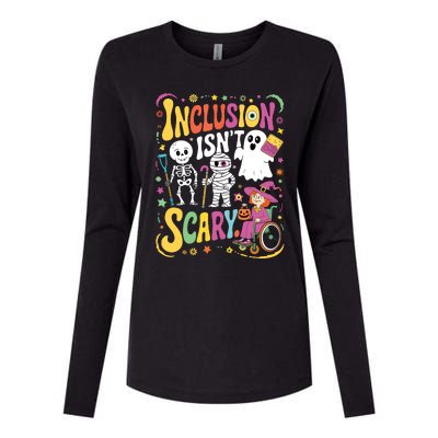 Inclusion IsnT Too Scary Ghost Slp Halloween Sped Teacher Womens Cotton Relaxed Long Sleeve T-Shirt