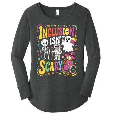 Inclusion IsnT Too Scary Ghost Slp Halloween Sped Teacher Women's Perfect Tri Tunic Long Sleeve Shirt