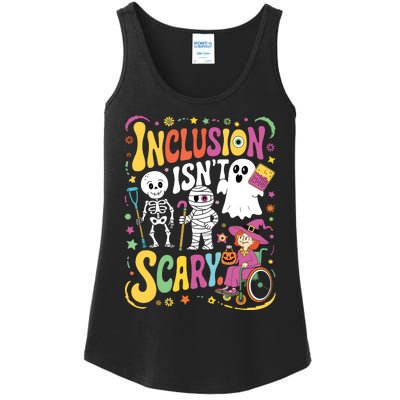 Inclusion IsnT Too Scary Ghost Slp Halloween Sped Teacher Ladies Essential Tank