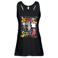 Inclusion IsnT Too Scary Ghost Slp Halloween Sped Teacher Ladies Essential Flowy Tank