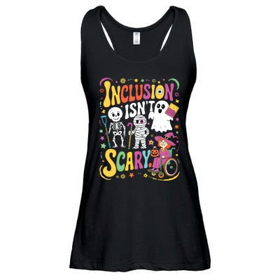 Inclusion IsnT Too Scary Ghost Slp Halloween Sped Teacher Ladies Essential Flowy Tank