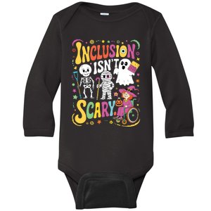 Inclusion IsnT Too Scary Ghost Slp Halloween Sped Teacher Baby Long Sleeve Bodysuit