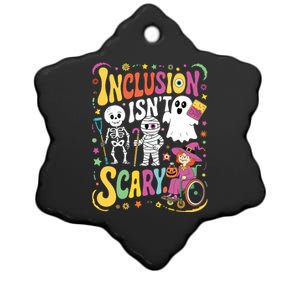 Inclusion IsnT Too Scary Ghost Slp Halloween Sped Teacher Ceramic Star Ornament