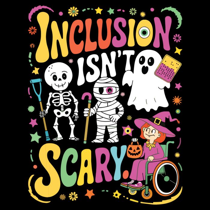 Inclusion IsnT Too Scary Ghost Slp Halloween Sped Teacher Poster