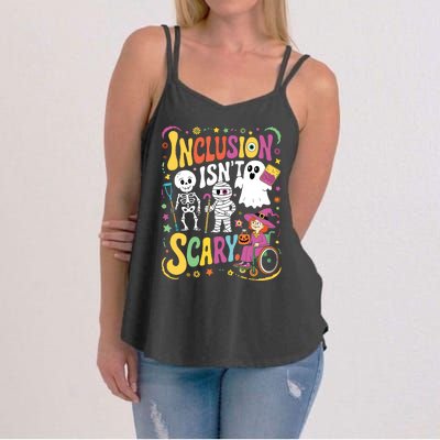 Inclusion IsnT Too Scary Ghost Slp Halloween Sped Teacher Women's Strappy Tank