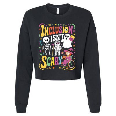 Inclusion IsnT Too Scary Ghost Slp Halloween Sped Teacher Cropped Pullover Crew