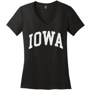 Iowa IA Throwback Classic Women's V-Neck T-Shirt