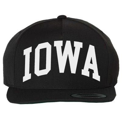 Iowa IA Throwback Classic Wool Snapback Cap