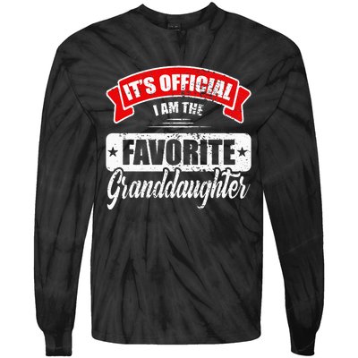 Its Im The Favorite Granddaughter Tie-Dye Long Sleeve Shirt