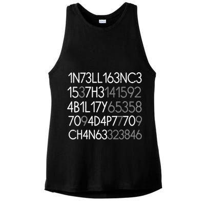 Intelligence Is The Ability To Adapt To Change Ladies PosiCharge Tri-Blend Wicking Tank