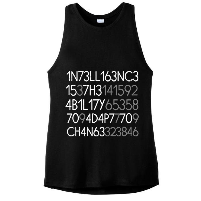Intelligence Is The Ability To Adapt To Change Ladies PosiCharge Tri-Blend Wicking Tank