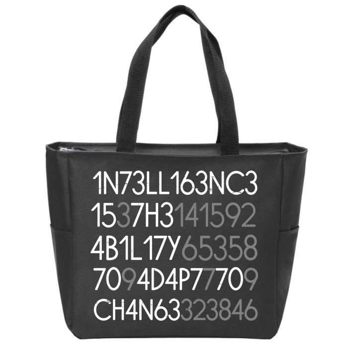 Intelligence Is The Ability To Adapt To Change Zip Tote Bag