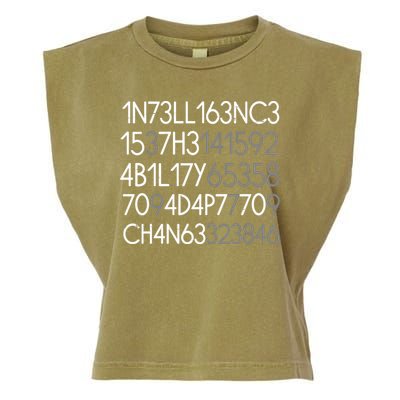 Intelligence Is The Ability To Adapt To Change Garment-Dyed Women's Muscle Tee
