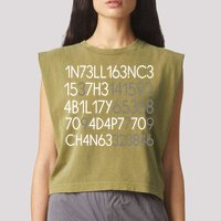 Intelligence Is The Ability To Adapt To Change Garment-Dyed Women's Muscle Tee