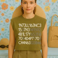 Intelligence Is The Ability To Adapt To Change Garment-Dyed Women's Muscle Tee