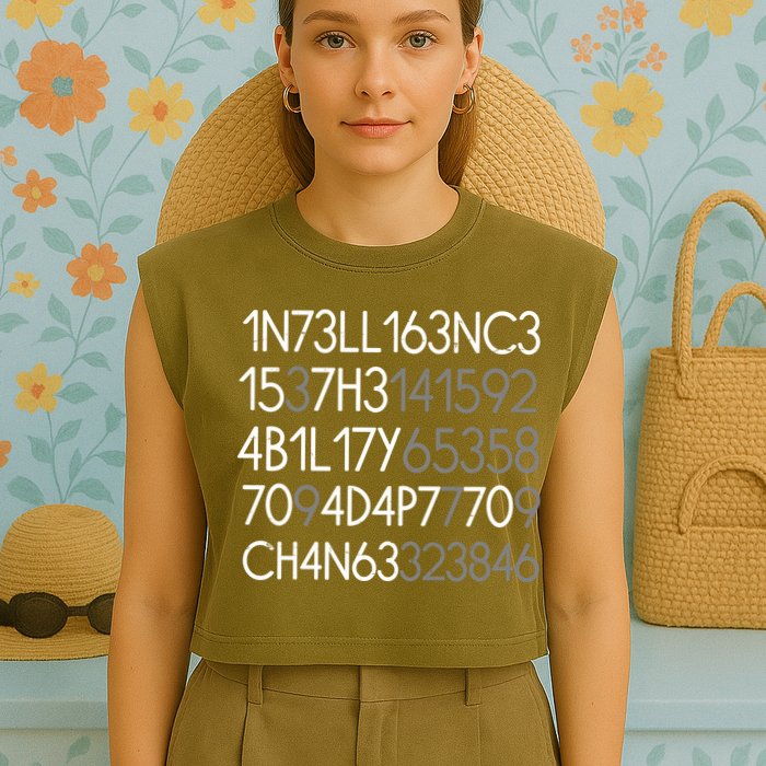 Intelligence Is The Ability To Adapt To Change Garment-Dyed Women's Muscle Tee