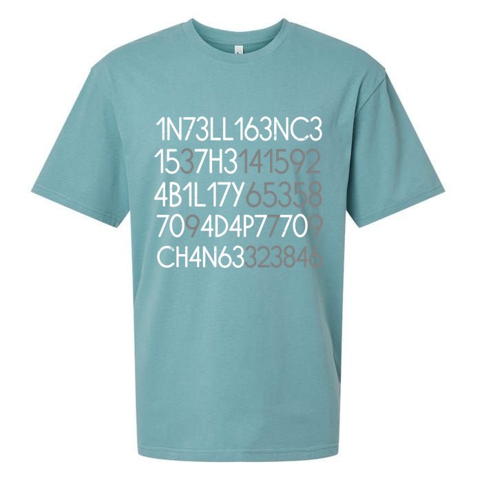 Intelligence Is The Ability To Adapt To Change Sueded Cloud Jersey T-Shirt