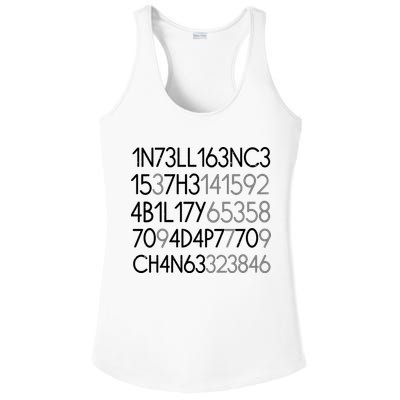 Intelligence Is The Ability To Adapt To Change Ladies PosiCharge Competitor Racerback Tank