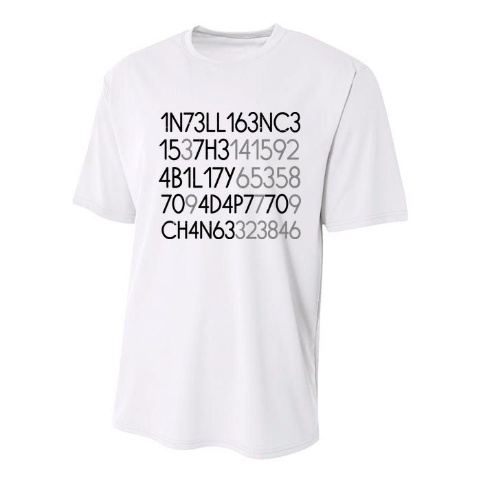 Intelligence Is The Ability To Adapt To Change Youth Performance Sprint T-Shirt