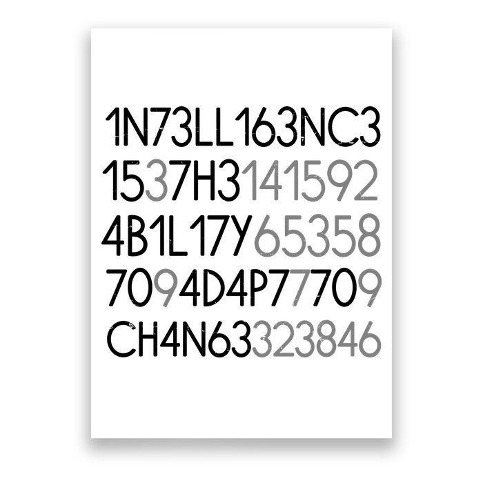 Intelligence Is The Ability To Adapt To Change Poster