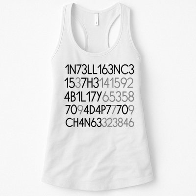 Intelligence Is The Ability To Adapt To Change Women's Racerback Tank