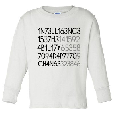 Intelligence Is The Ability To Adapt To Change Toddler Long Sleeve Shirt