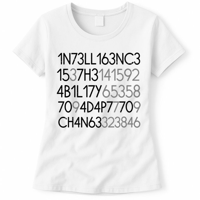 Intelligence Is The Ability To Adapt To Change Womens T-Shirt