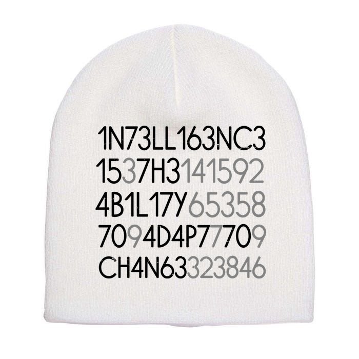 Intelligence Is The Ability To Adapt To Change Short Acrylic Beanie