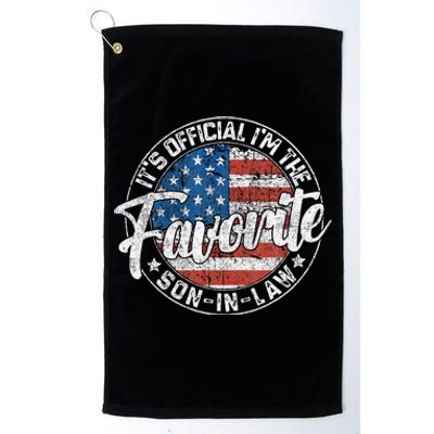 ItS IM The Favorite Soninlaw Funny Vintage Platinum Collection Golf Towel