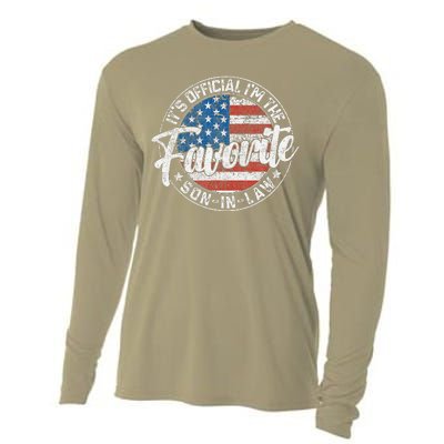 ItS IM The Favorite Soninlaw Funny Vintage Cooling Performance Long Sleeve Crew