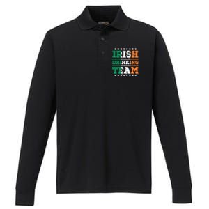 Irish Ing Team Ireland Flag Funny Ing Cute Gift Performance Long Sleeve Polo