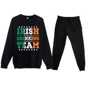 Irish Ing Team Ireland Flag Funny Ing Cute Gift Premium Crewneck Sweatsuit Set