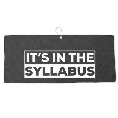 ItS In The Syllabus Large Microfiber Waffle Golf Towel
