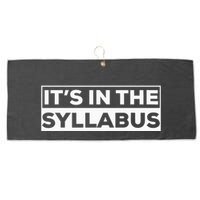 ItS In The Syllabus Large Microfiber Waffle Golf Towel
