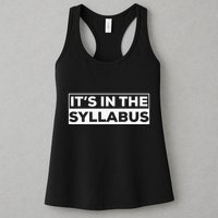 ItS In The Syllabus Womens Tank Top