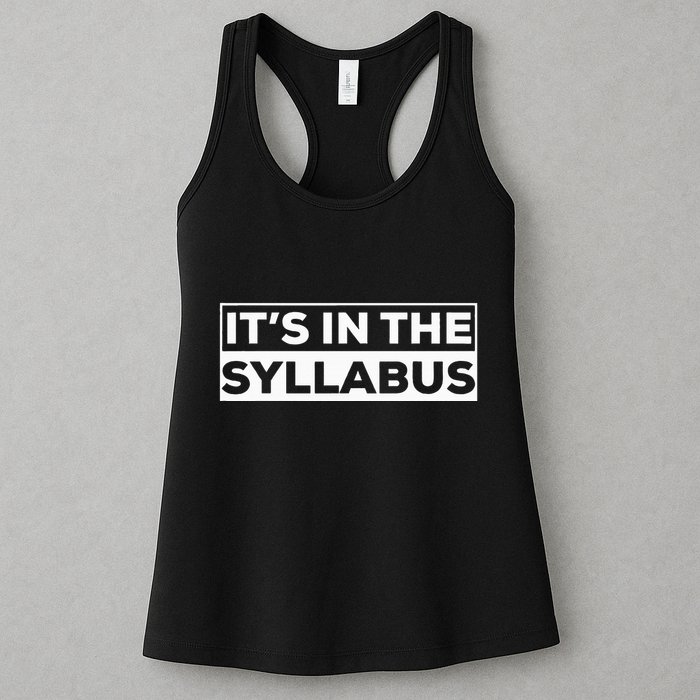 ItS In The Syllabus Womens Tank Top