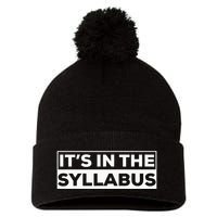 ItS In The Syllabus Pom Pom 12in Knit Beanie