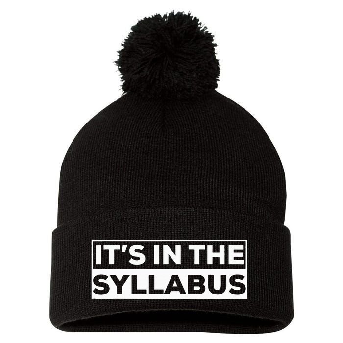 ItS In The Syllabus Pom Pom 12in Knit Beanie