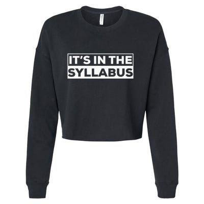 ItS In The Syllabus Cropped Pullover Crew