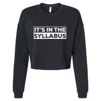 ItS In The Syllabus Cropped Pullover Crew