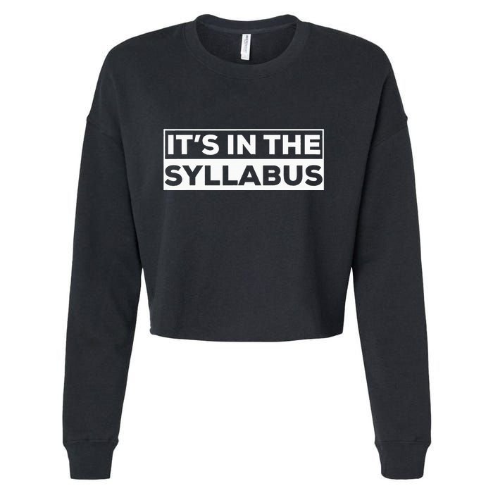 ItS In The Syllabus Cropped Pullover Crew
