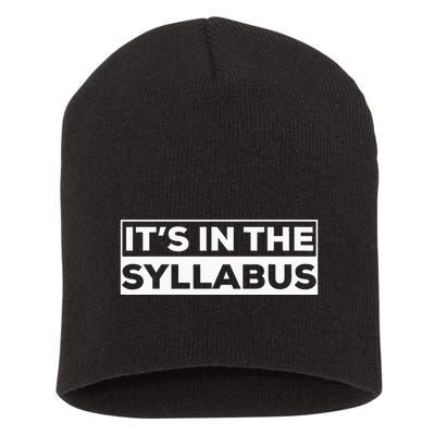 ItS In The Syllabus Short Acrylic Beanie