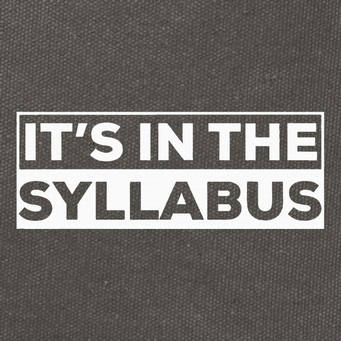 ItS In The Syllabus Cotton Canvas Backpack