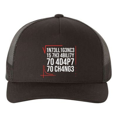 Intelligence Is The Ability To Adapt To Change Smart People Yupoong Adult 5-Panel Trucker Hat